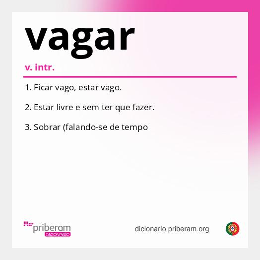 Significado de vagar